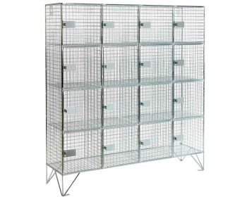 16 Compartment Wire Mesh Locker