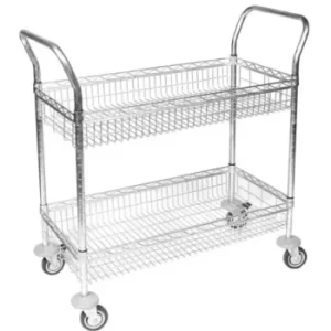 2 Tier Utility Basket Trolley/450mm Wide