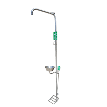 Single Column Combo Operated Emergency Shower
