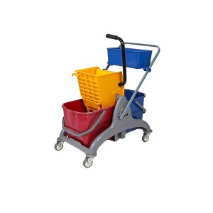 50 Litre Double Saul Bucket with Wringer and Caddy