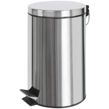 12 Litre Mirror Steel Pedal Bin